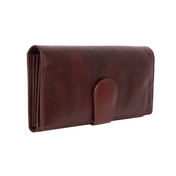 Angle View (2) Leather Ladies Hand Clutch Wallet