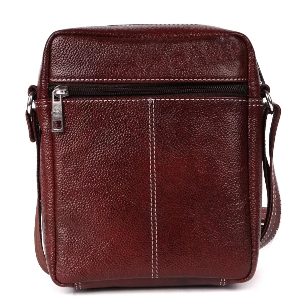 Back View (1) Leather Crossbody Sling Bag