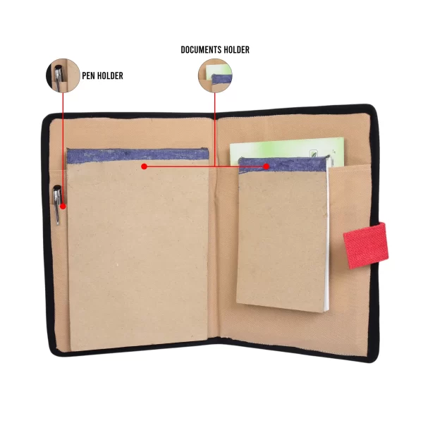 Jute Executive A4 Document Folder-Set of 2